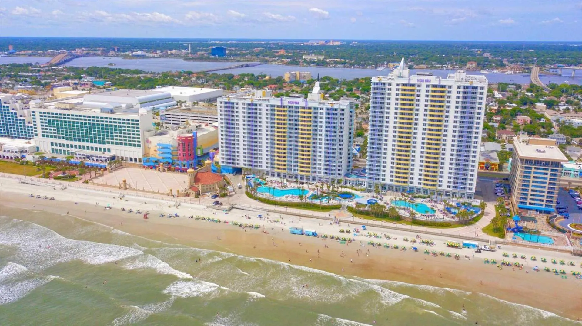 Tatil Evi Luxury 16Th Floor 1 Bedroom Condo Direct Oceanfront Wyndham Ocean Walk Resort Daytona Beach | 1608