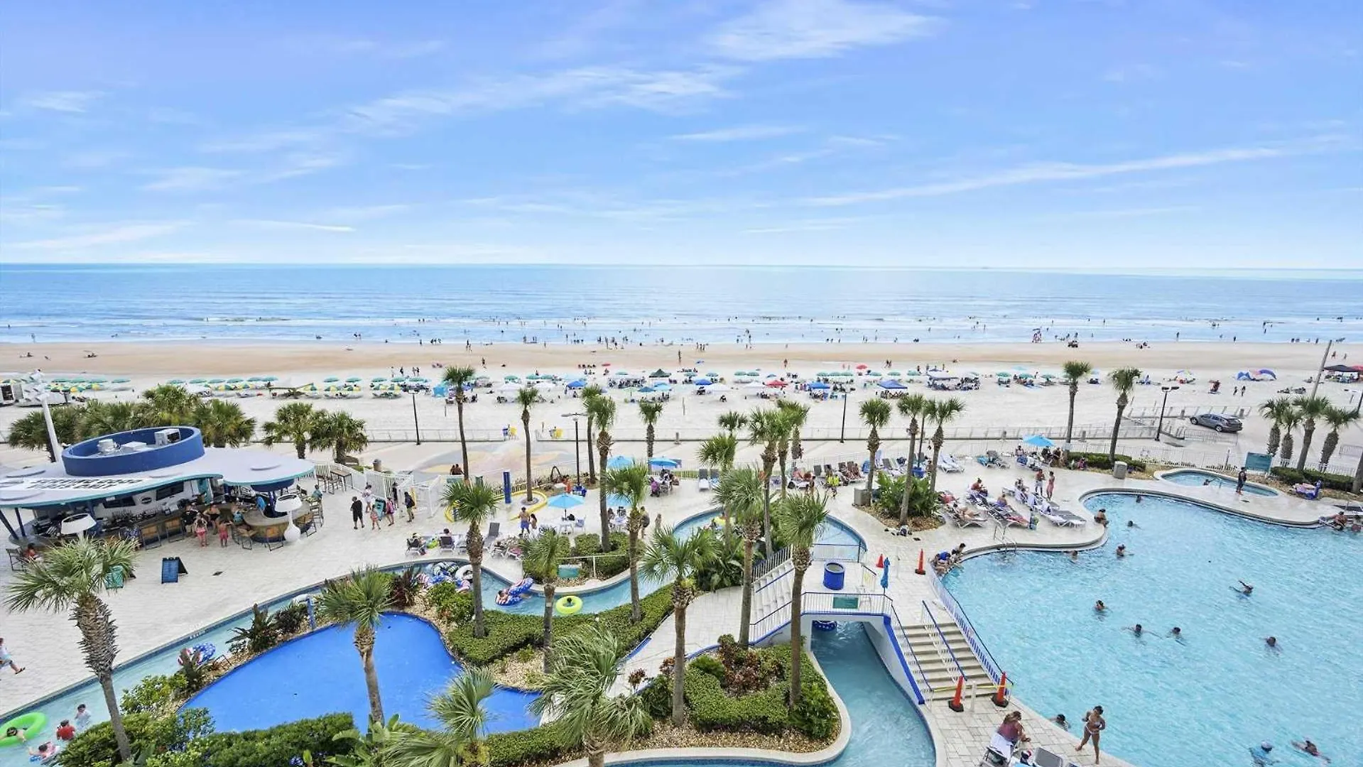 Tatil Evi Luxury 16Th Floor 1 Bedroom Condo Direct Oceanfront Wyndham Ocean Walk Resort Daytona Beach | 1608 ABD